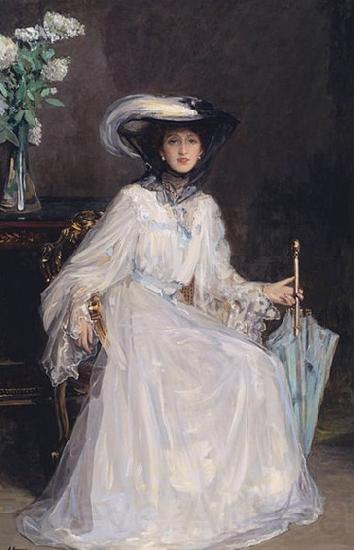 Sir John Lavery Evelyn Farquhar, wife of Captain Francis Douglas Farquhar daughter of the John Hely-Hutchinson, 5th Earl of Donoughmore France oil painting art